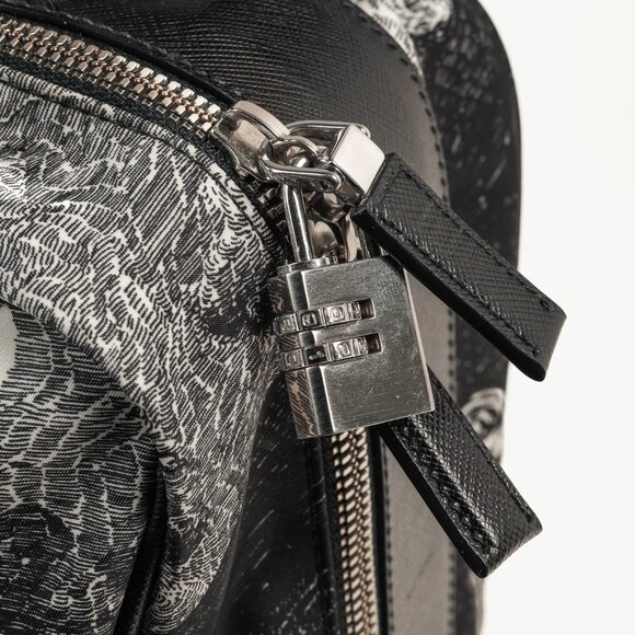 Prada AW/16 Animal Kingdom Nero & Avorio Tessuto Suitcase - Picture 13 of 16